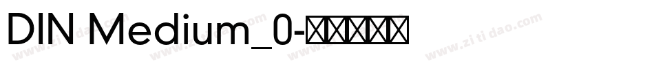 DIN Medium_0字体转换